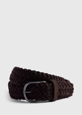 Paul Stuart Woven Suede Belt
