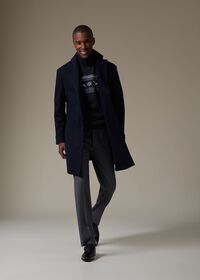 Paul Stuart Wool Herringbone Coat, thumbnail 2