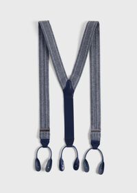 Paul Stuart English Flannel Chalk Stripe Suspenders, thumbnail 1