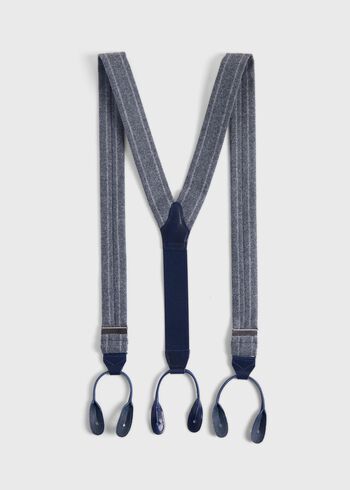 Paul Stuart English Flannel Chalk Stripe Suspenders
