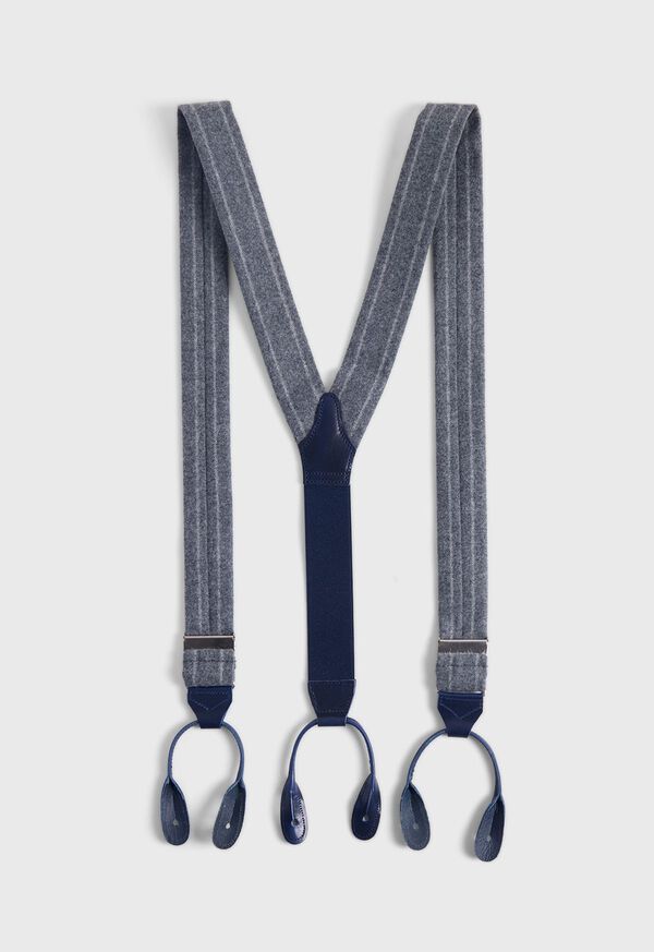 Paul Stuart English Flannel Chalk Stripe Suspenders, image 1