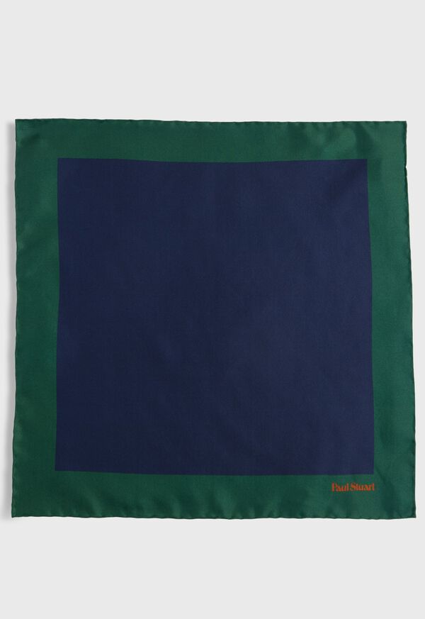 Paul Stuart Printed Silk Color Block Pocket Square, image 2