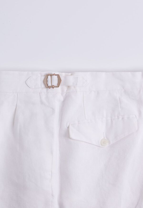 Paul Stuart Linen Washed Pleated Front Trouser, image 3