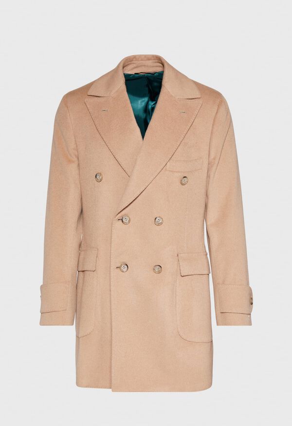 Paul Stuart Camel Hair Double Breasted Short Coat, image 1