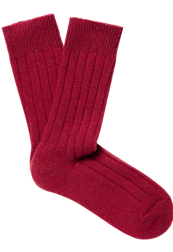 Paul Stuart Solid Rib Cashmere Sock, image 1