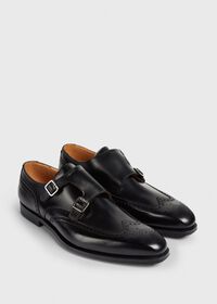 Paul Stuart Hawthorne Leather Double Monk Strap, thumbnail 3