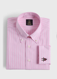 Paul Stuart Wide Striped Oxford Logo Sport Shirt, thumbnail 1