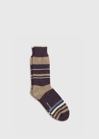 Paul Stuart Donegal Wool Striped Sock, thumbnail 1