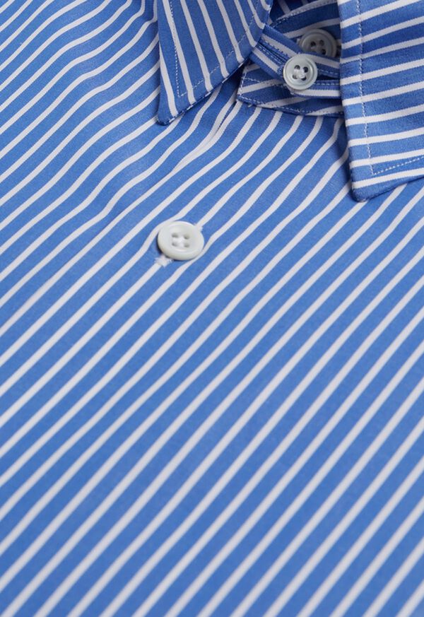 Paul Stuart Blue and White Stripe Dress Shirt, image 3
