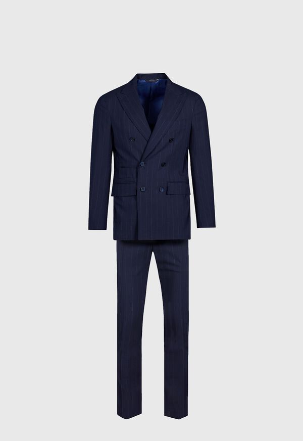 Paul Stuart All Year Wool Double Breasted Stripe Suit, image 1