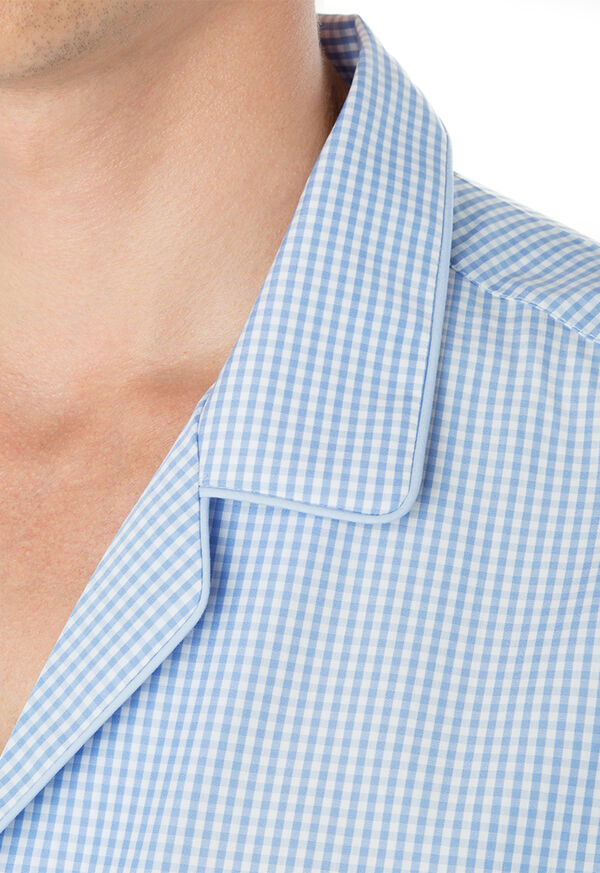 Paul Stuart Light Blue Check Pajama, image 3