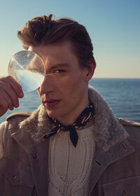 Paul Stuart Suede & Shearling Safari Vest, thumbnail 7