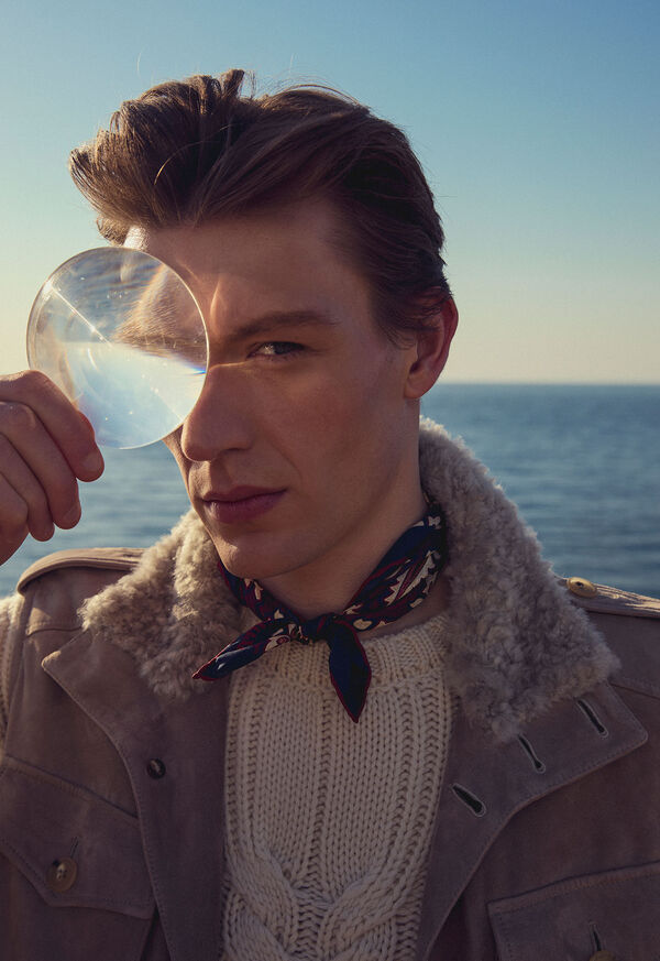 Paul Stuart Suede & Shearling Safari Vest, image 7