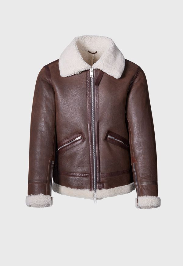 Paul Stuart Shearling Aviator Jacket, image 1