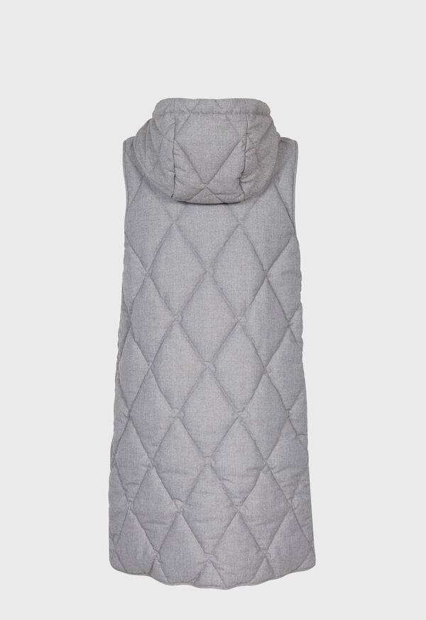 Paul Stuart Long Quilted Flannel Vest, image 3