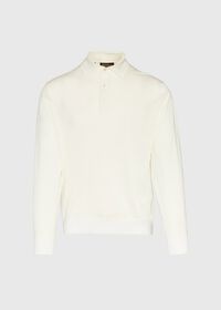 Paul Stuart Long Sleeve Cotton Polo, thumbnail 1