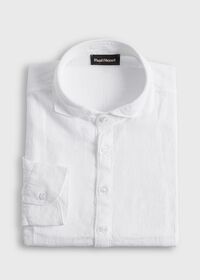 Paul Stuart Linen Half Placket Sport Shirt, thumbnail 2