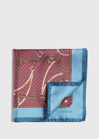 Paul Stuart Belt & Bit Pocket Square With Contrast Border, thumbnail 1