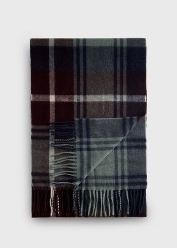 Paul Stuart Woven Cashmere Plaid Scarf
