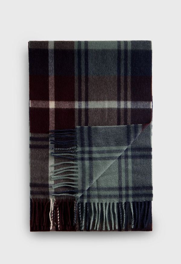 Paul Stuart Woven Cashmere Plaid Scarf, image 1