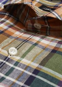 Paul Stuart Linen Plaid Sport Shirt, thumbnail 2