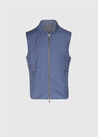 Paul Stuart Performance Wool Vest With Suede Trim, thumbnail 1