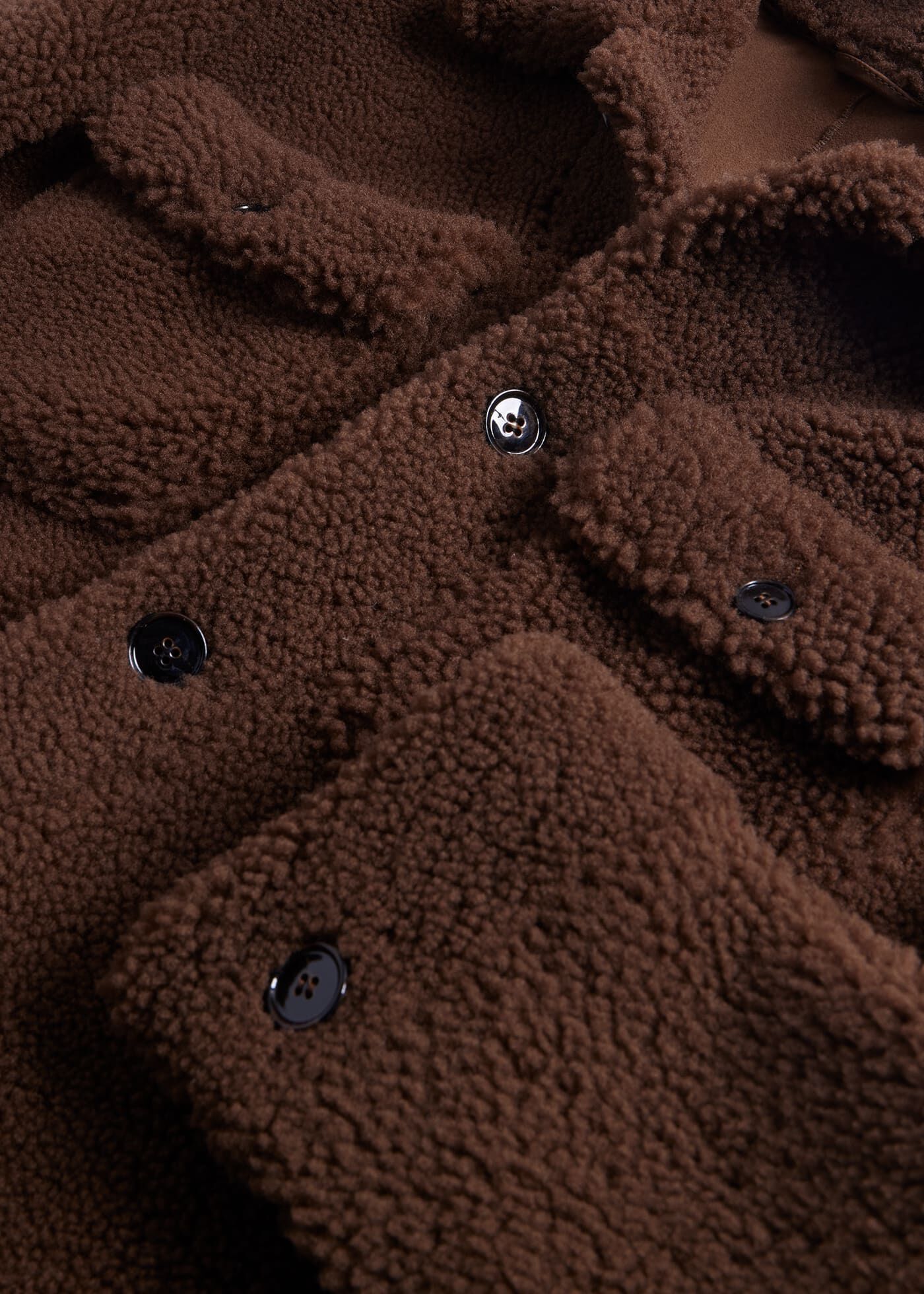 Curly Shearling Shirt Jacket