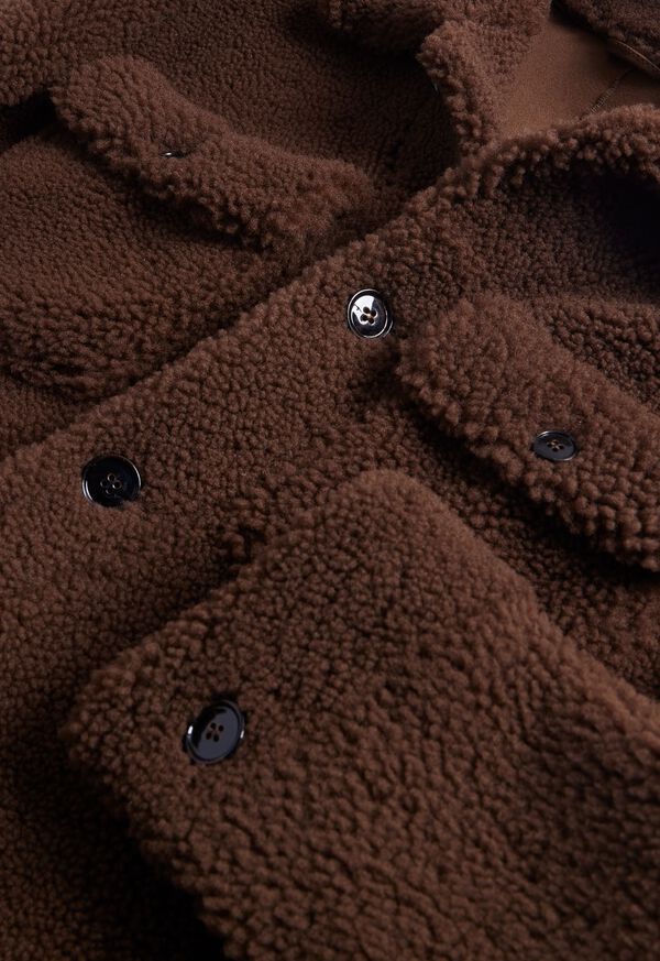Paul Stuart Curly Shearling Shirt Jacket, image 3