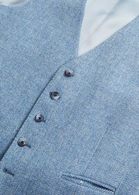 Paul Stuart Shetland Wool Herringbone Tailored Vest, thumbnail 3