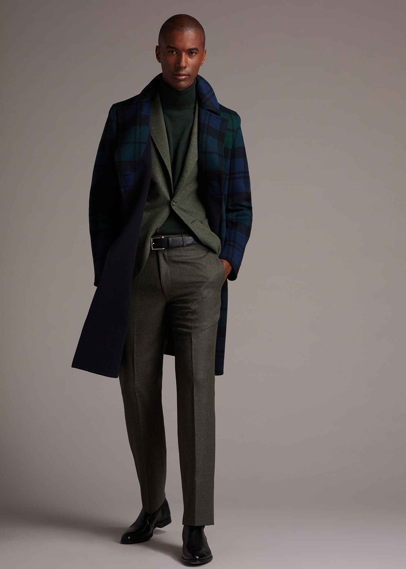 Plaid Double Face Overcoat
