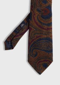 Paul Stuart Printed Wool Paisley Tie, thumbnail 1
