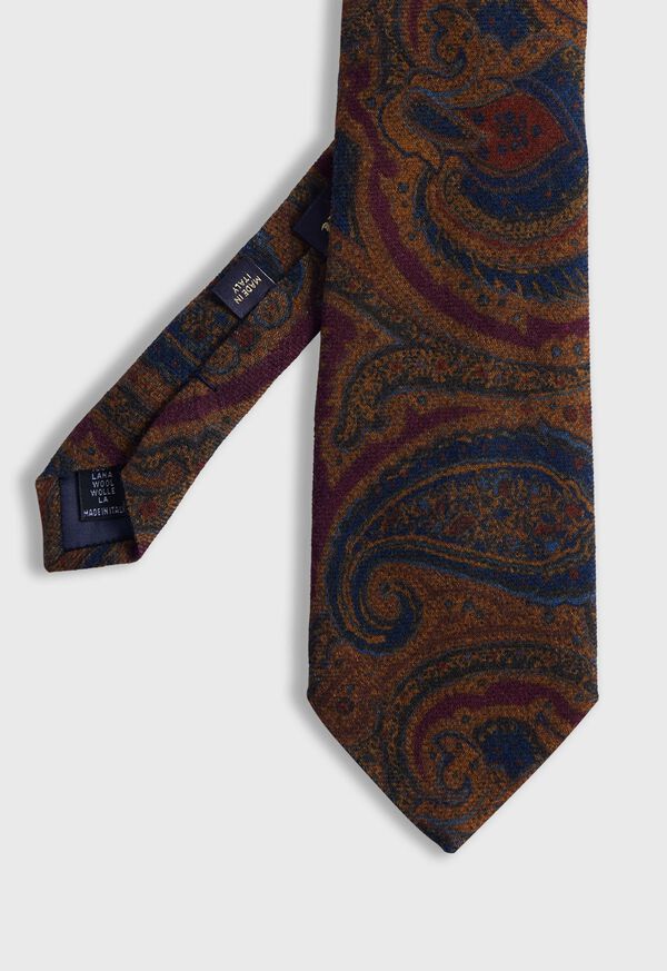 Paul Stuart Printed Wool Paisley Tie