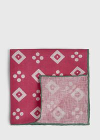 Paul Stuart Linen Medallion Pocket Square, thumbnail 1