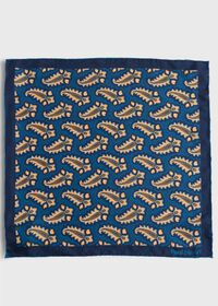 Paul Stuart Silk Tossed Paisley Medallion Pocket Square, thumbnail 2