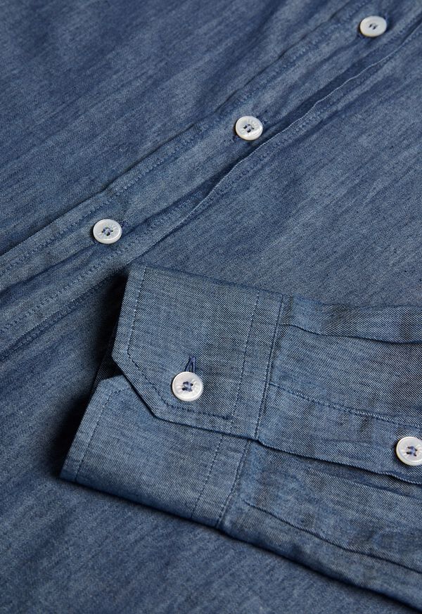 Paul Stuart Denim Button Down Shirt, image 3