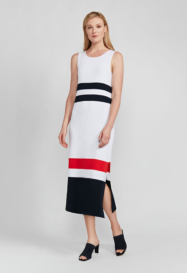 Paul Stuart Cotton Striped Maxi Dress, image 1