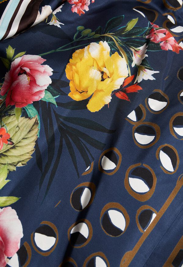 Paul Stuart Silk Patchwork Midi Skirt, image 2