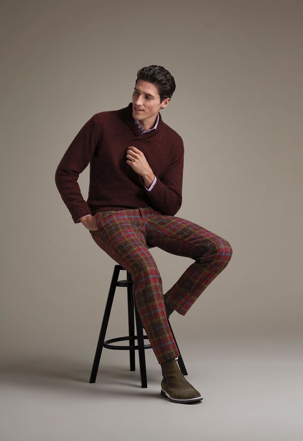 FW21 Paul Stuart Catalog Shetland Plaid Trouser Look, image 1