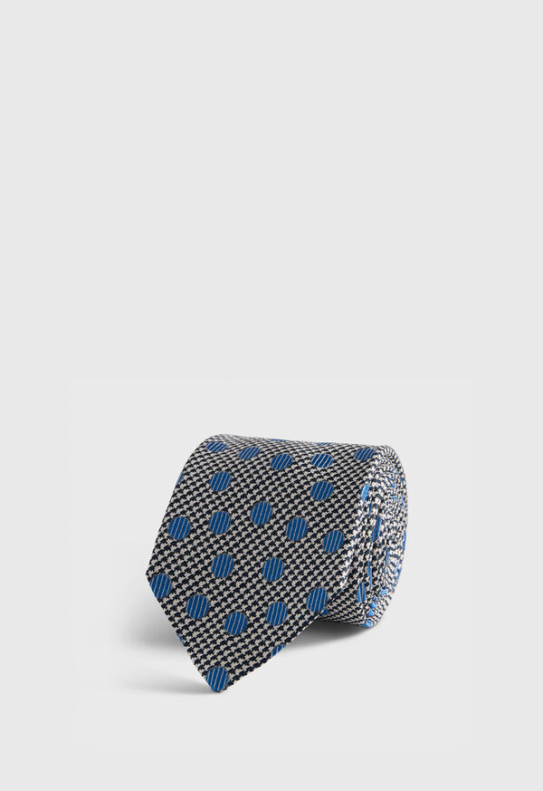 Paul Stuart Circle and Houndstooth Silk Tie, image 1