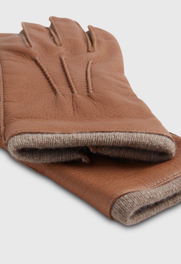 Paul Stuart Leather Glove with Contrast Cashmere Inset, image 2