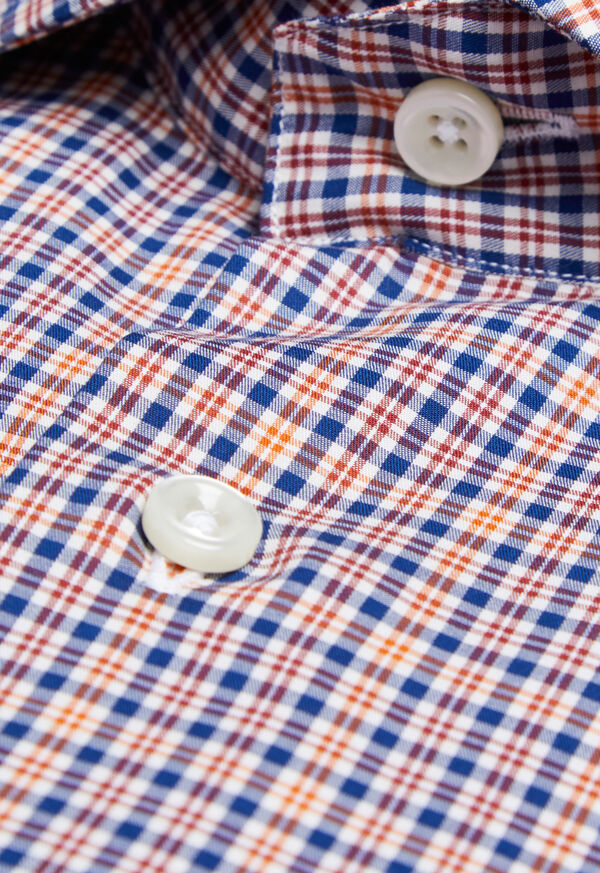 Paul Stuart Cotton Poplin Plaid Sport Shirt, image 2