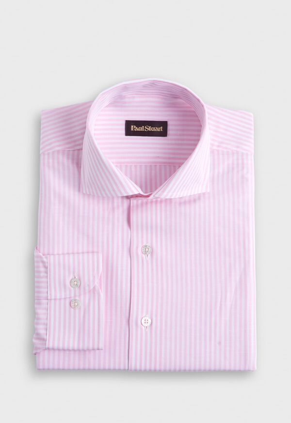 Paul Stuart Bengal Stripe Cotton & Linen Sport Shirt