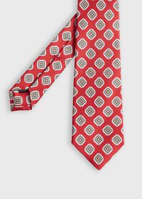Paul Stuart Printed Silk Large Square Medallion Tie, thumbnail 1