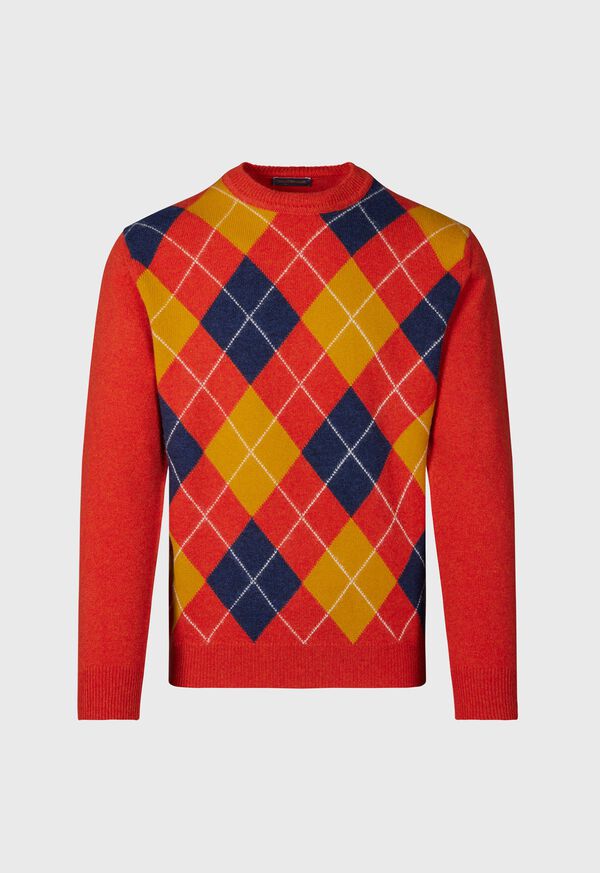 Paul Stuart Wool Argyle Crewneck Sweater, image 1