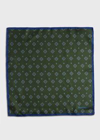 Paul Stuart Silk Medallion Print Pocket Square, thumbnail 2