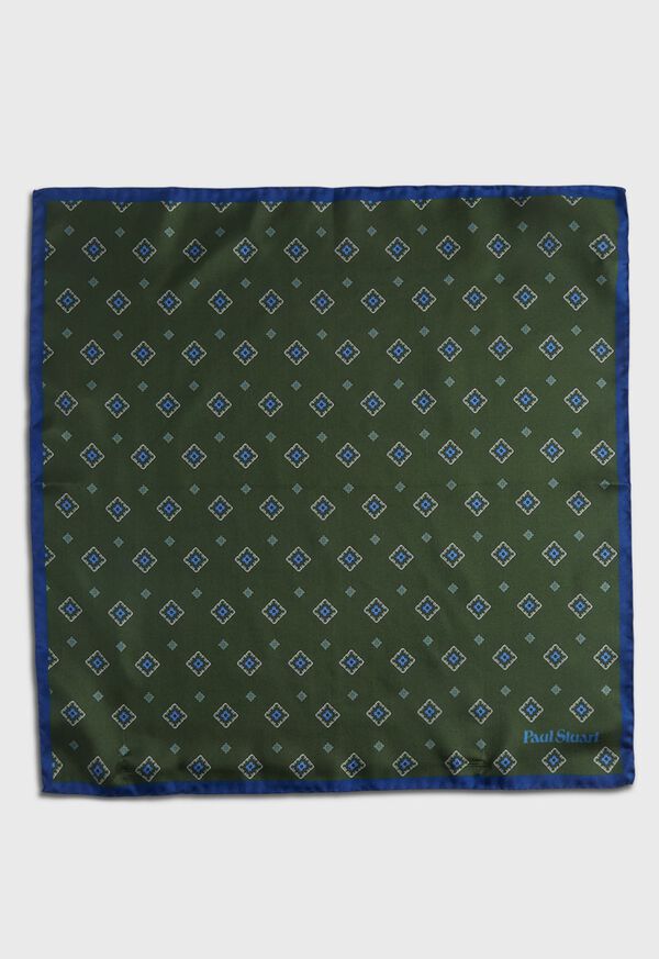 Paul Stuart Silk Medallion Print Pocket Square, image 2