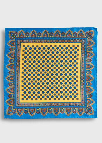 Paul Stuart Medallion Print Pocket Square