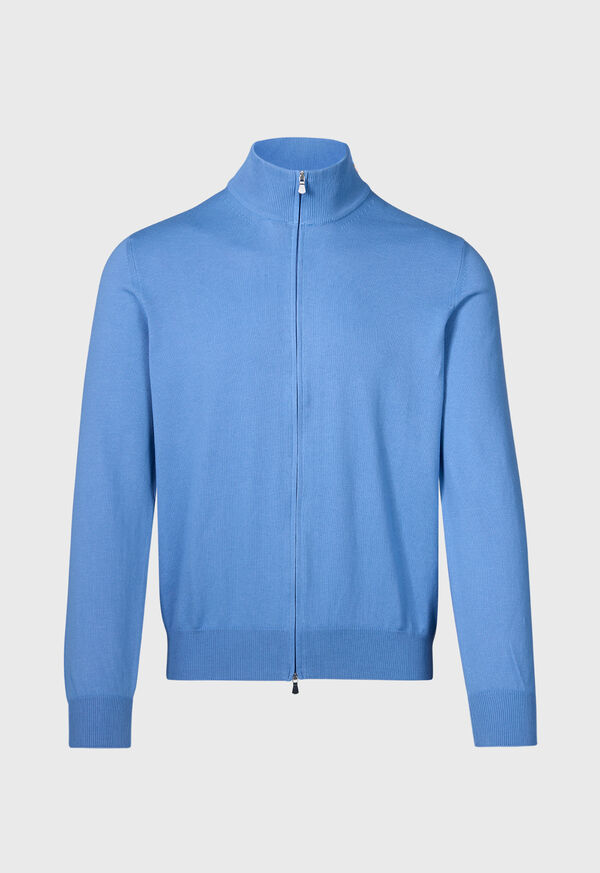 Paul Stuart Cotton Double Zip Cardigan, image 1