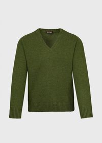 Paul Stuart Shetland Wool V-Neck Sweater, thumbnail 1