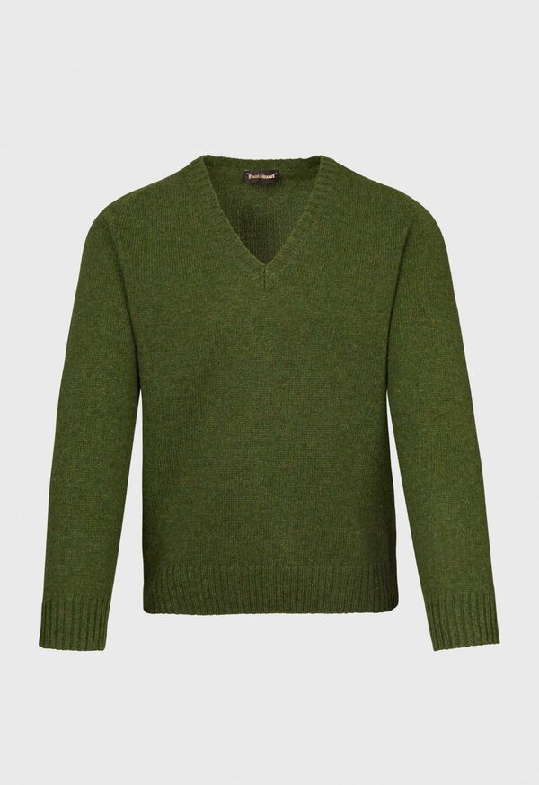 Paul Stuart Shetland Wool V-Neck Sweater, image 1